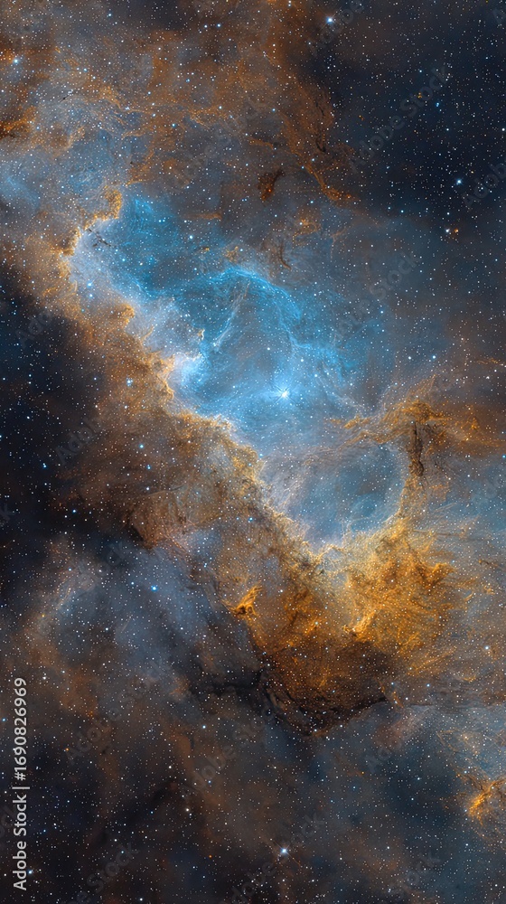 Obraz premium Cosmic Nebulae Displaying Vibrant Colors