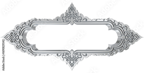 Quadro em tela 3d silver frame kbach khmer