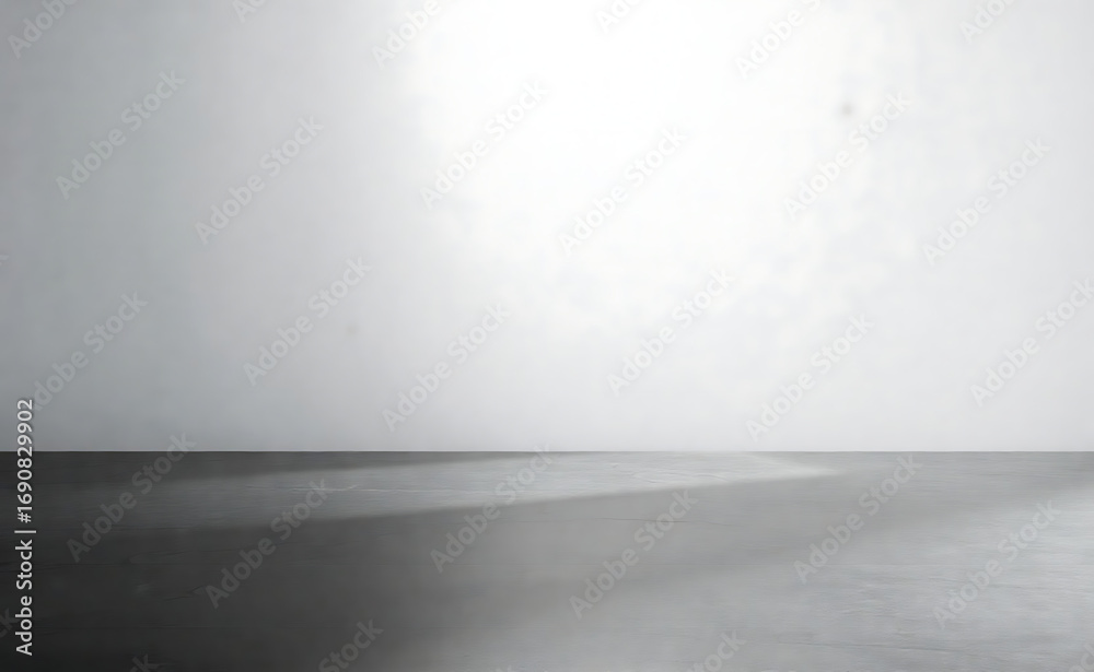 Fototapeta premium Minimalist Product Photography Backgrounds Featuring Empty Rooms, Shadows, and Neon Lighting for Stunning Visual Displays in Black and White 
