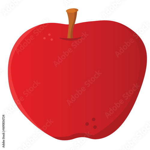 Cute cartoon had drawn vector apple clipart.