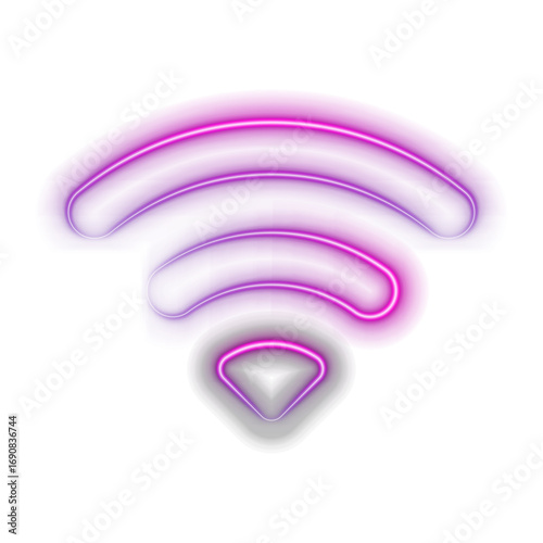 Glowing neon line Wi-Fi wireless internet network symbol icon isolated on black background.Free Wi-Fi - neon sign. Wireless internet access point.neon Free Wifi