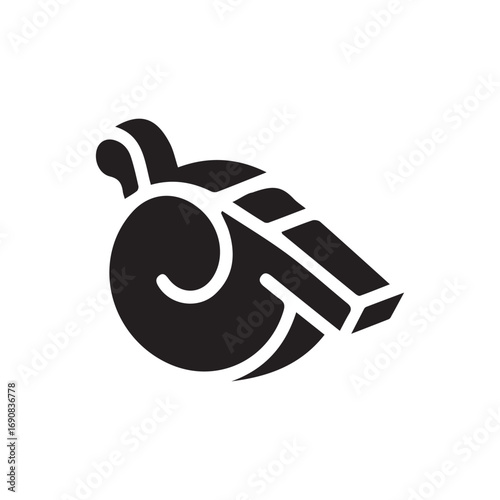 2d whistle logo with white background