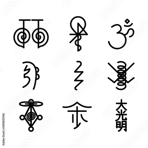 Symbols Flat reiki Icon