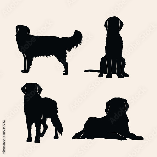 dog silhouettes vector