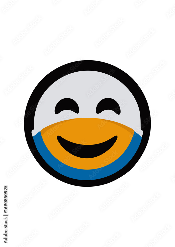 Fototapeta premium Vector illustration of smile and happiness emoticons line and color on white background