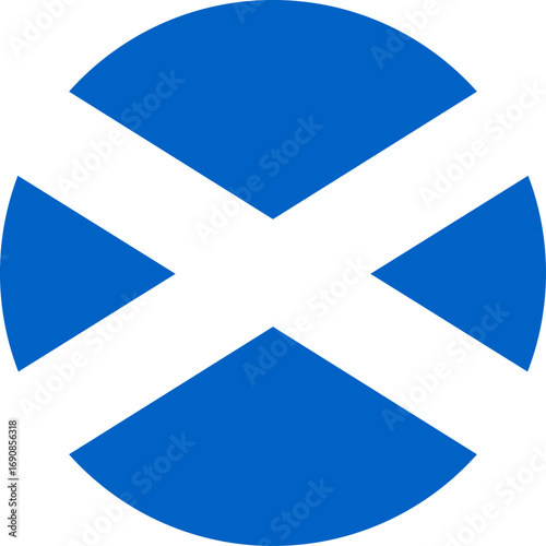 Scotland flag illustrator national of round