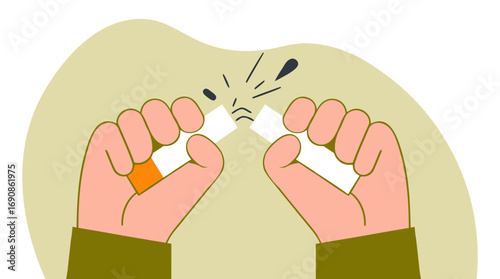 The Great American Smokeout. Vector flat illustration