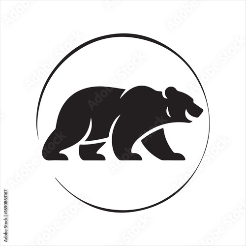 bear vector silhouette sketch art logo design collections