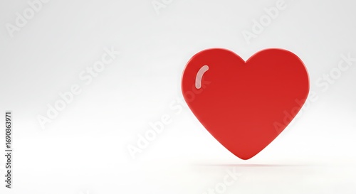Red Heart Shape Graphic Design.
