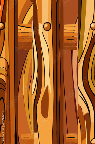 wooden door with a window
