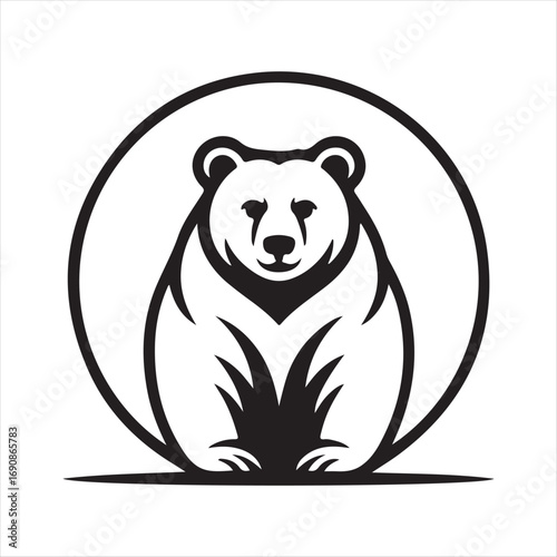 bear vector silhouette sketch art logo design collections