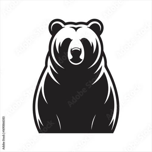 bear vector silhouette sketch art logo design collections