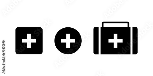 Medical Icon Set.First Aid and Health Symbol Vector.