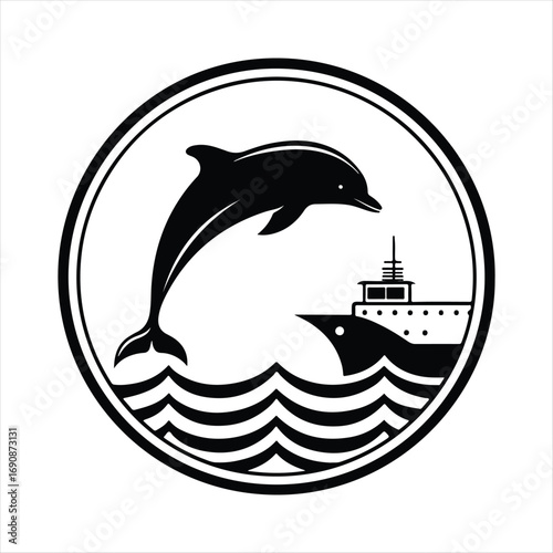 dolphin vector silhouette clip art sketch idea illustration