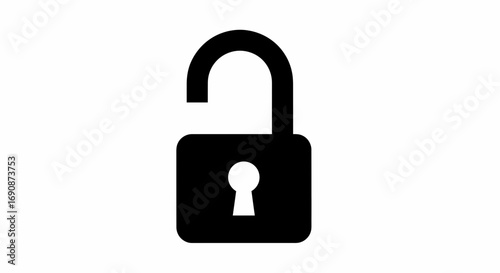 Open padlock icon, symbolizing access and security