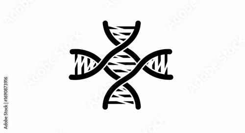 DNA Double Helix Structure Icon
