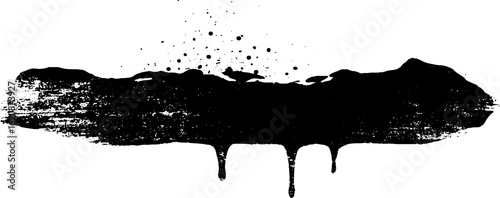 Grunge black and white paint splatter design for urban art and print