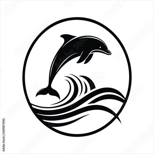 dolphin vector silhouette clip art sketch idea illustration