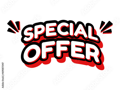 Wallpaper Mural Special offer glowing text effect isolated on transparent background Torontodigital.ca