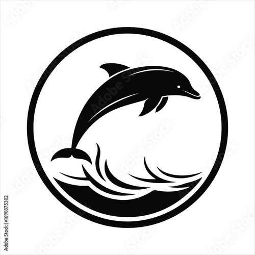 dolphin vector silhouette clip art sketch idea illustration