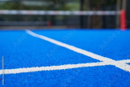 noboddy in padel tennis court background.    
