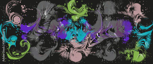 Abstract purple 3D render with soft minimal curves and fluid design