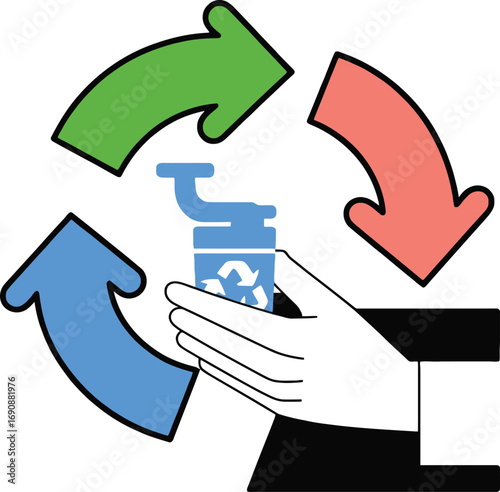 Recycle Symbol Circular Economy  Sustainable Practices