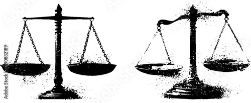 Grunge black and white scales illustration for urban art and design projects
