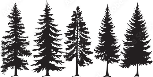 Tree Silhouette Vector Bundle