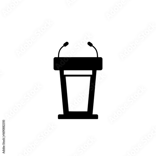 Presentation Podium with Microphones Icon