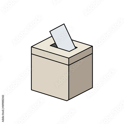 Ballot Box Illustration for Election Day