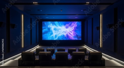 Luxury Home Theater Room with Modern Design