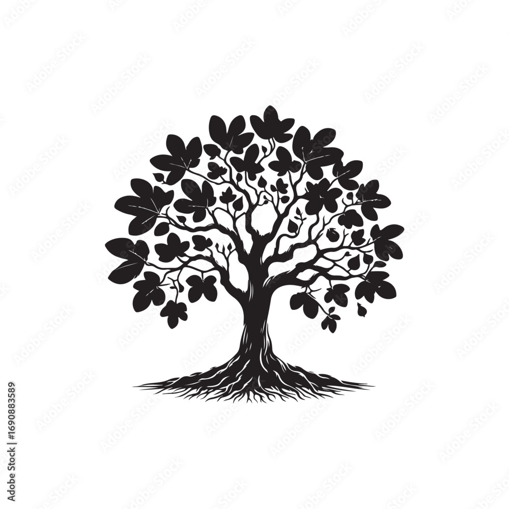 Fototapeta premium Fig tree Vector (4).eps