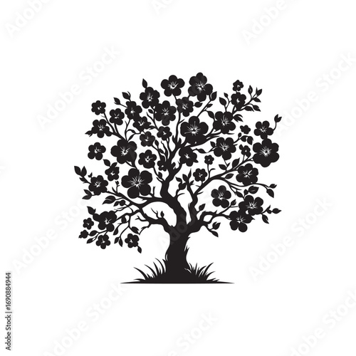 Plum tree Vector (3).eps
