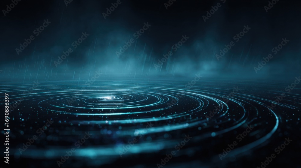 Fototapeta premium a dark blue background with a spiral and a light