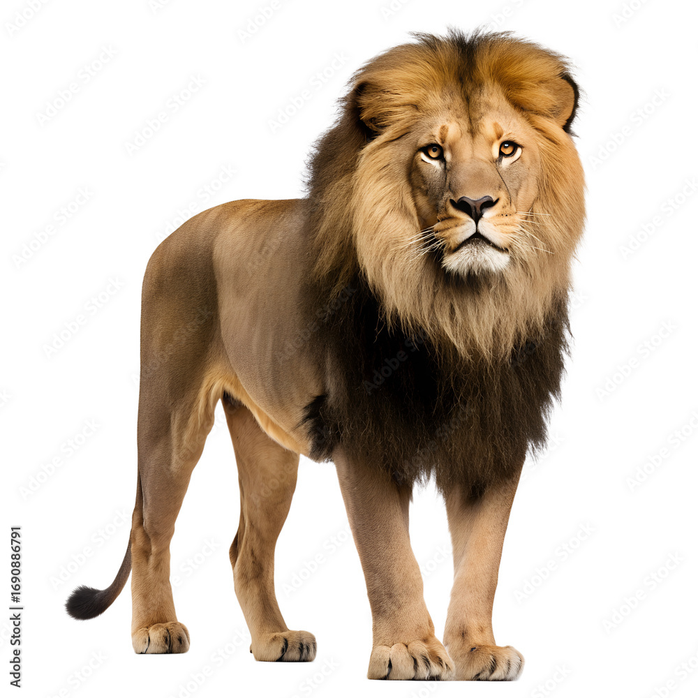 Obraz premium lion looking isolated on white