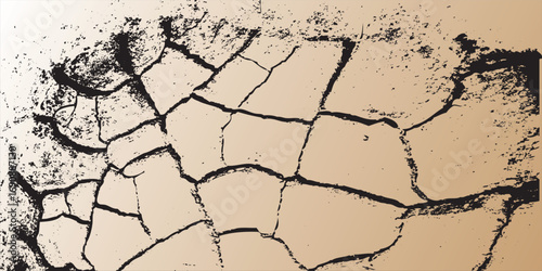 Cracked Earth Texture Dry Land Pattern Detailed Surface.