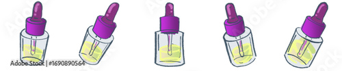 Transparent Dropper Bottle Illustration for Skincare, Serum, and Cosmetic Use