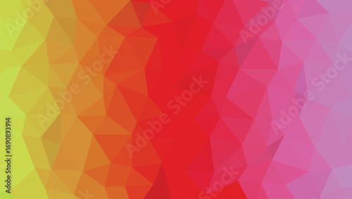 Geometric low poly background gradient from yellow to pink abstract