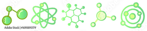 Laboratory Chemistry Molecule PNG for STEM and School Design