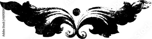 Grunge black and white tribal design for artistic projects and creative print