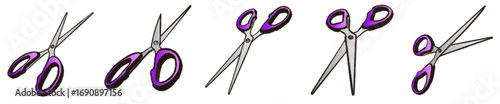 Editable Scissors PNG for Scrapbooking, DIY, and Creative Design
