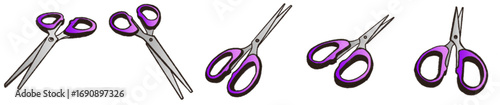 Editable Scissors PNG for Scrapbooking, DIY, and Creative Design