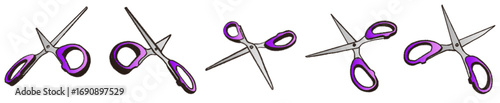 Editable Scissors PNG for Scrapbooking, DIY, and Creative Design