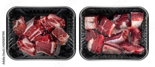 Beef Rib and Bone Duo Featuring Marrow-Rich and Bone-In Cuts in Butcher Display