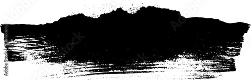 Grunge black and white brush stroke set for artistic design