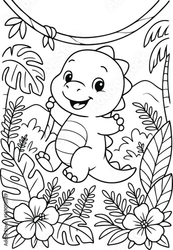 dinosaur coloring page 41.eps