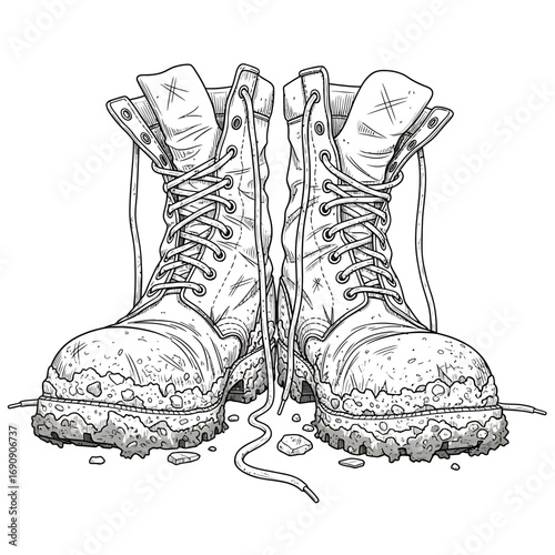 Muddy Boots Illustration