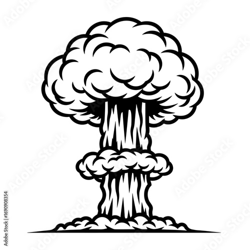Atomic Explosion Illustration