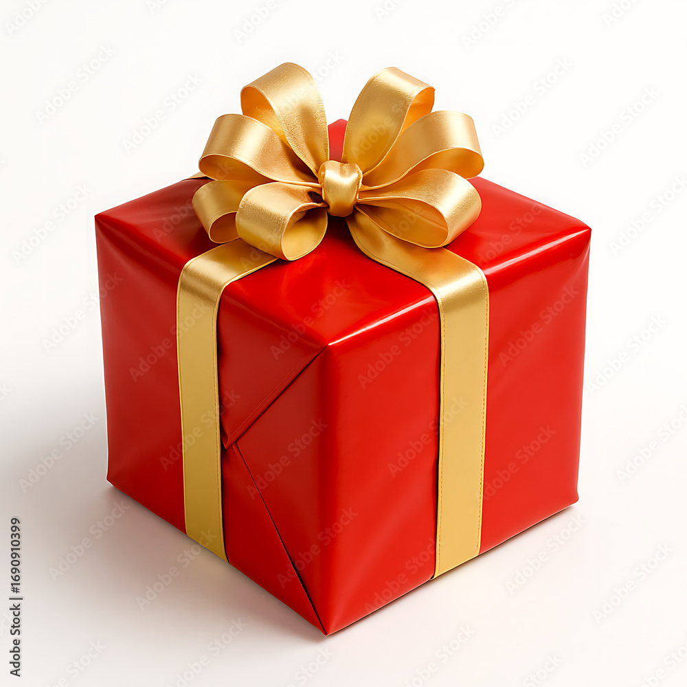 Fototapeta premium gift box isolated on white background